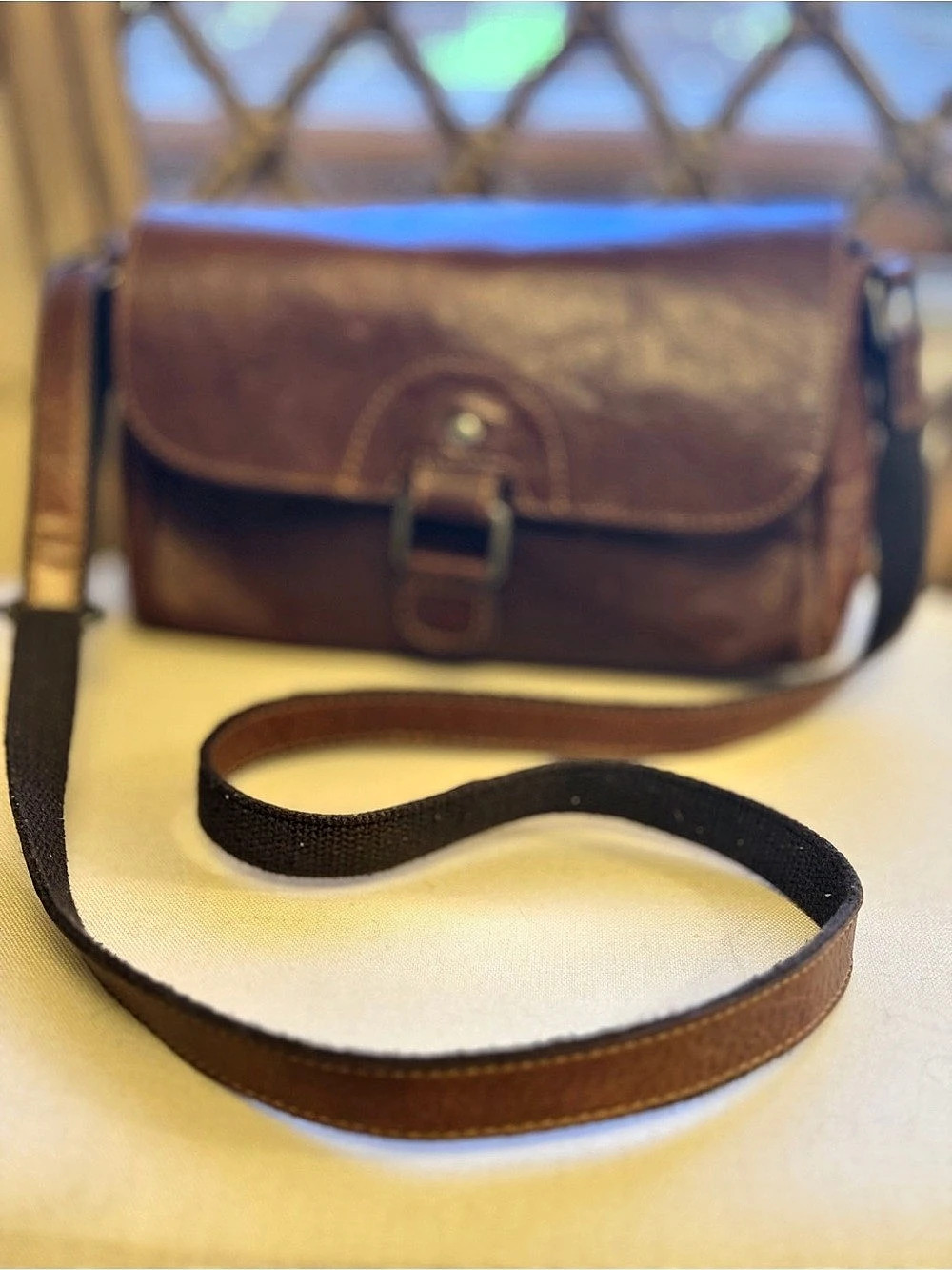 Jack Georges Leather Crossbody Bag in Brown